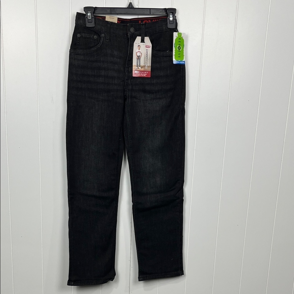 Levi’s Boys 514 Jeans 12R Dark Wash Straight Leg Pockets Casual Play Fun NWT